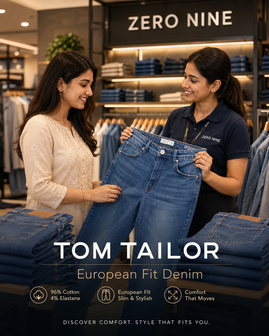 TOM TAILOR Men’s Cotton Spandex Denim Pant