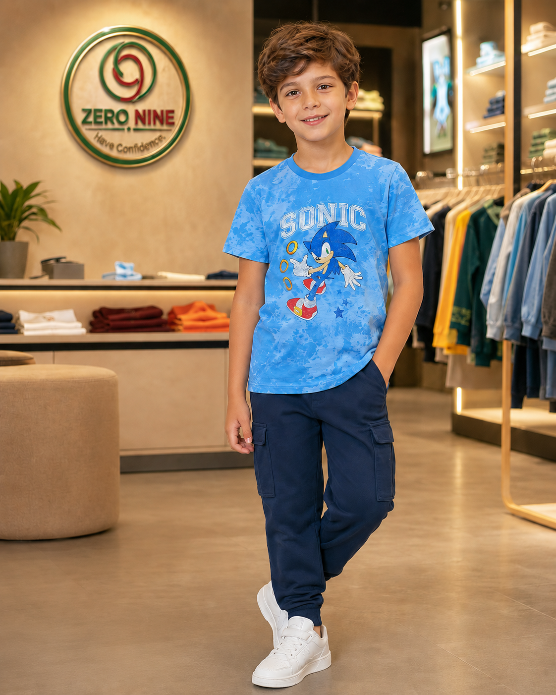 Sonic Graphic Print  Boys T-Shirt